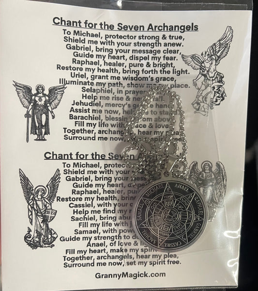 Seven Archangels Seal of Solomon Pendant
