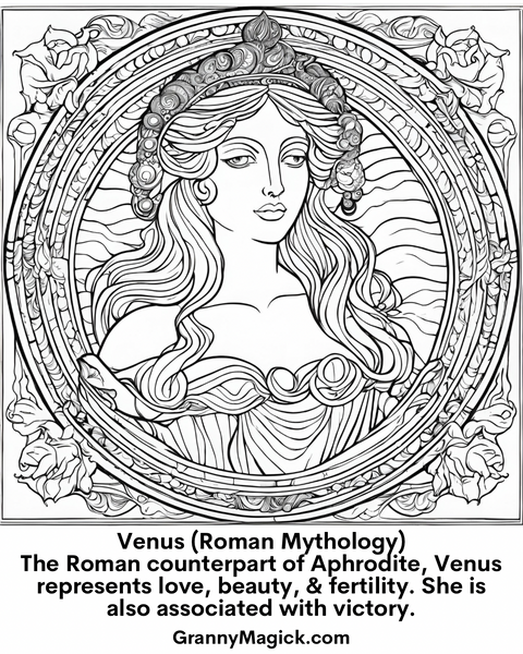 Free Love Goddesses Coloring Sheets Downloadable