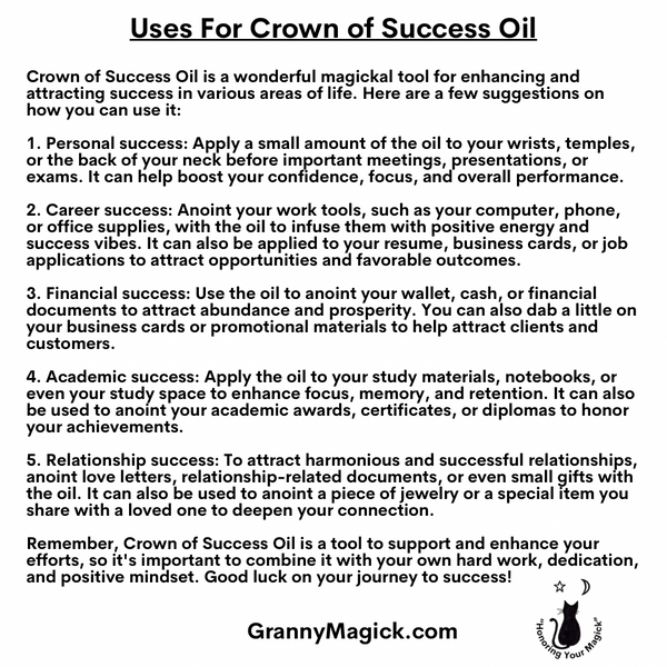 Crown of Success Oil, 10ml Roller
Bottle or 15 ml Bottle