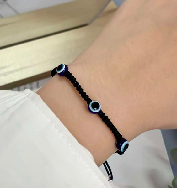 Evil Eye Nazaar Woven Adjustable Bracelet