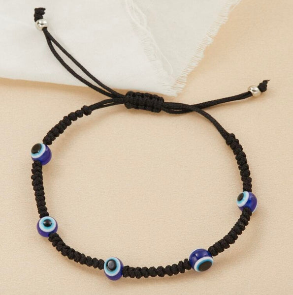 Evil Eye Nazaar Woven Adjustable Bracelet