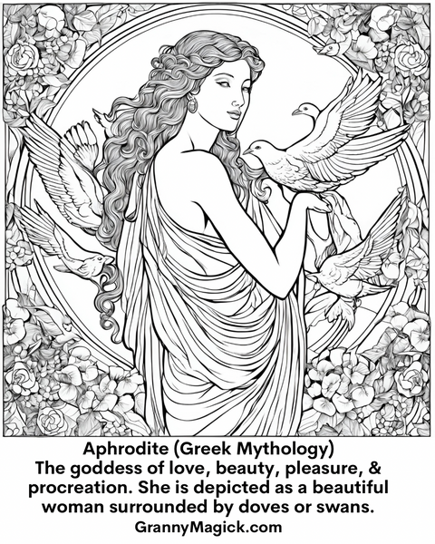 Free Love Goddesses Coloring Sheets Downloadable