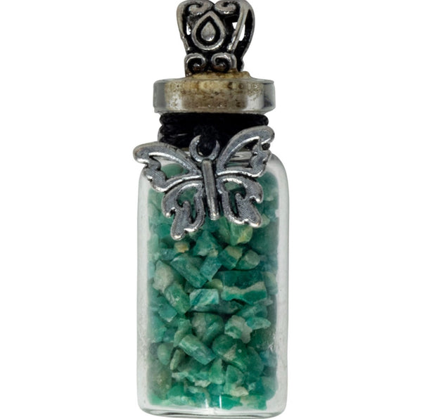 Gemstone Chip Bottle Pendant
