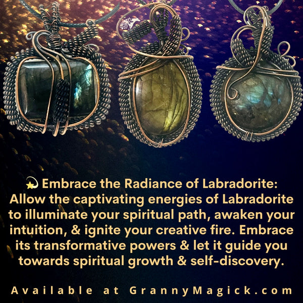 Labradorite Copper Wrapped Handcrafted Pendants