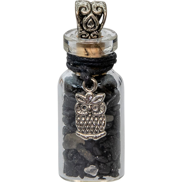 Gemstone Chip Bottle Pendant