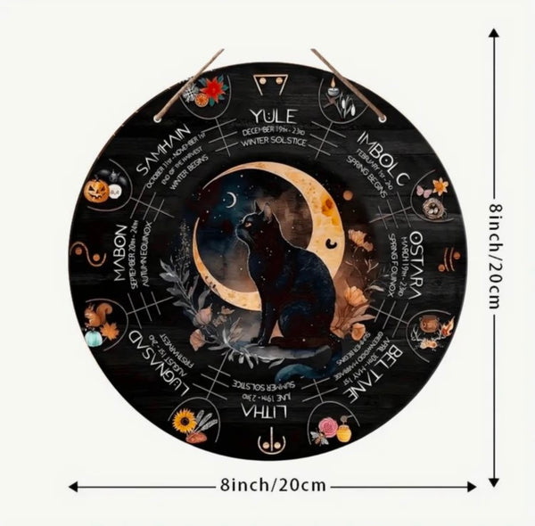 Wheel of the Year Wooden Plaque