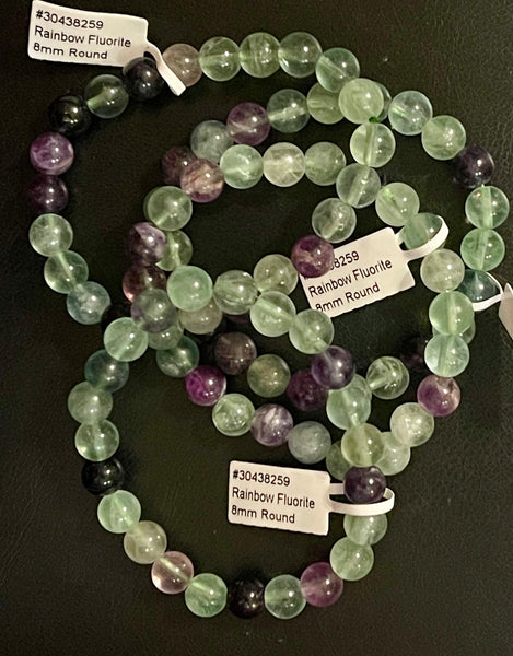 Rainbow Fluorite 8mm Stretch Bracelet