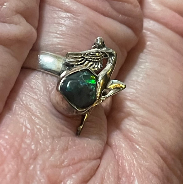 Black Opal Fairy Ring sz 8 #169