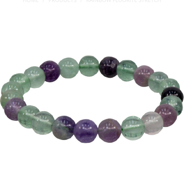 Rainbow Fluorite 8mm Stretch Bracelet