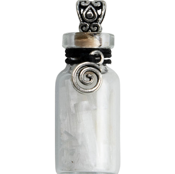 Gemstone Chip Bottle Pendant