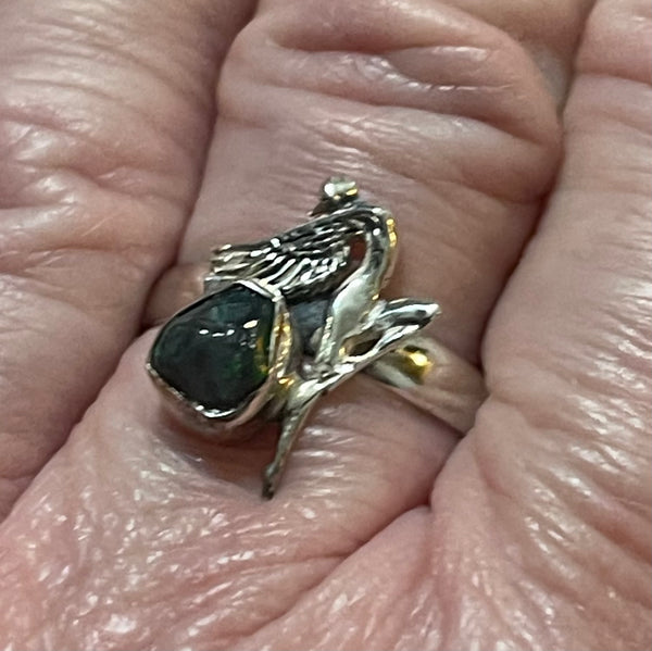 Black Opal Fairy Ring sz 8 #169