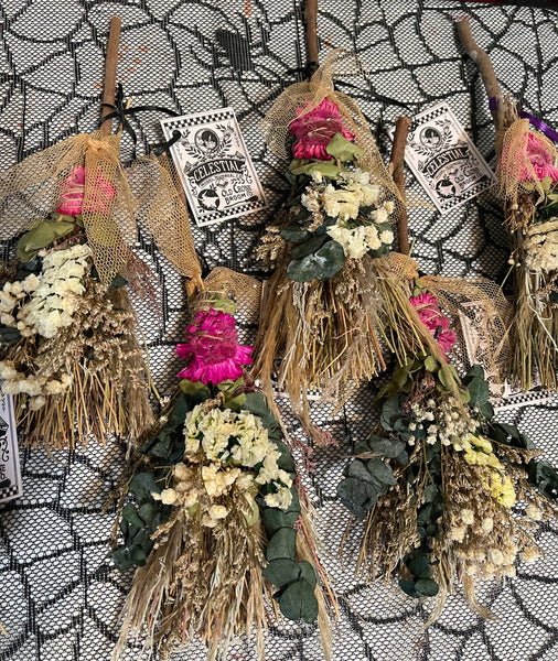 Besom/Broom 11-12” Eucalyptus & Floral