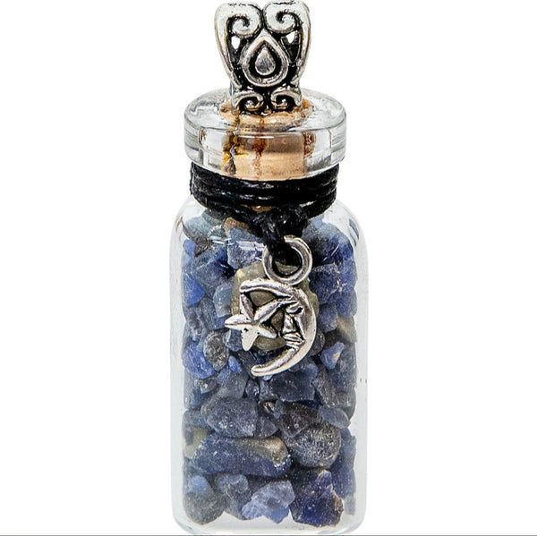 Gemstone Chip Bottle Pendant