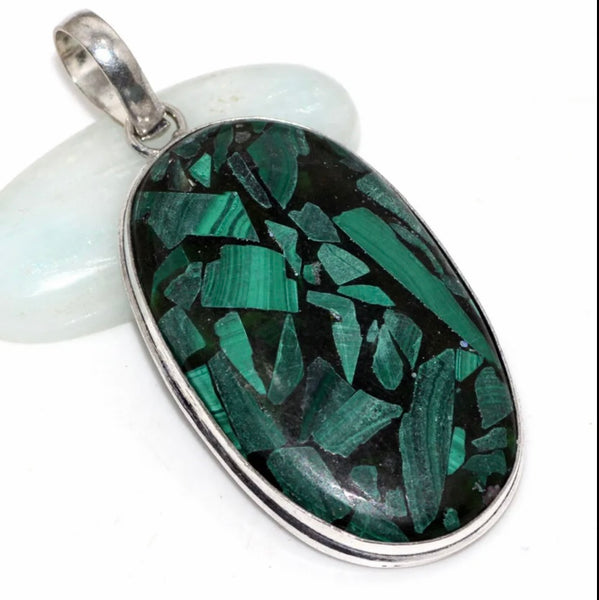 Malachite Copper Pendant #136