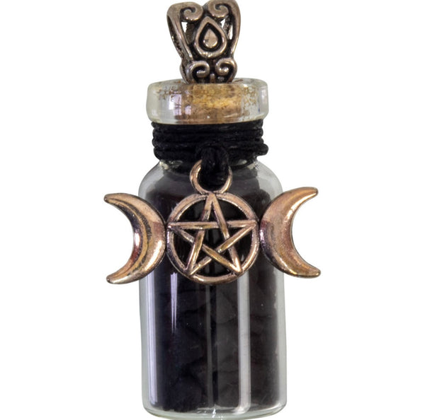 Gemstone Chip Bottle Pendant