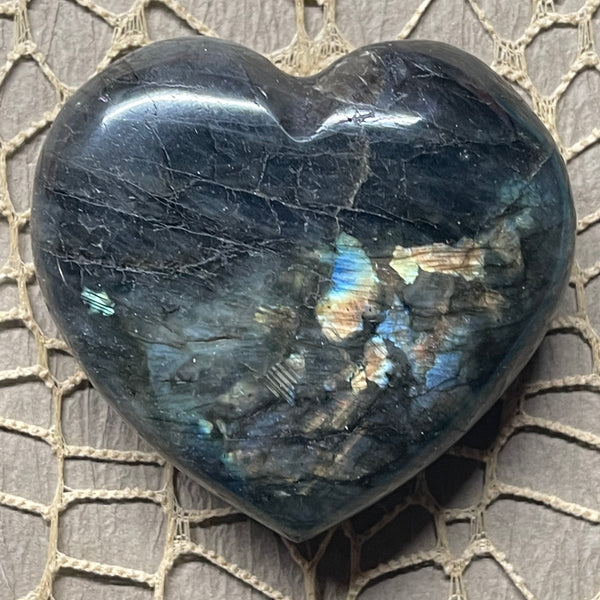 Flash Labradorite Heart