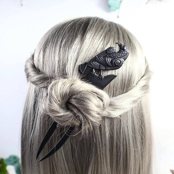 Mystical Raven Hairsticks