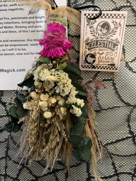 Besom/Broom 11-12” Eucalyptus & Floral