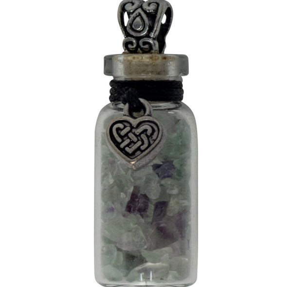 Gemstone Chip Bottle Pendant
