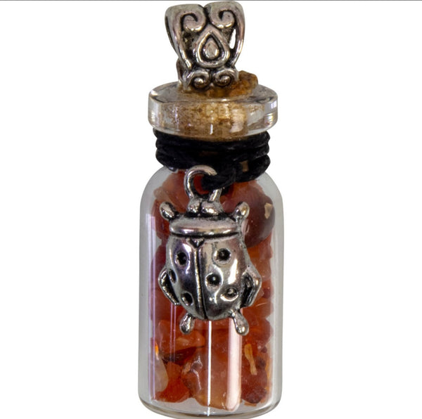 Gemstone Chip Bottle Pendant