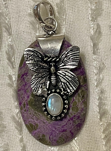 Butterfly Gemstone Crystal Pendants