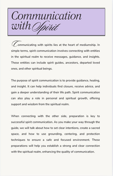 Spirit Communication E-Book