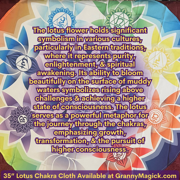 Chakra Lotus Altar Cloth 35” diameter