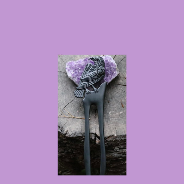 Mystical Raven Hairsticks