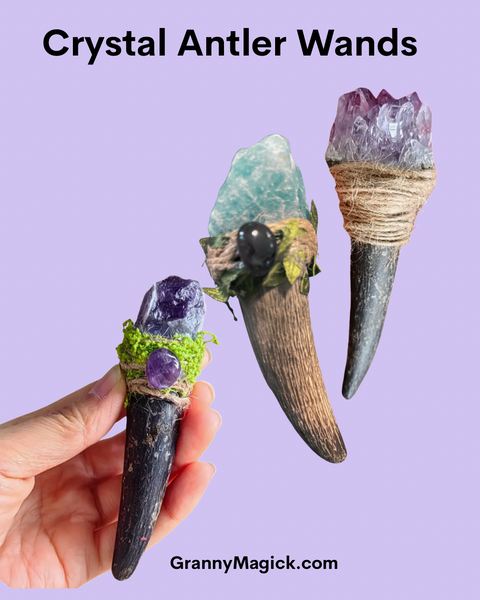 Crystal Antler Wands