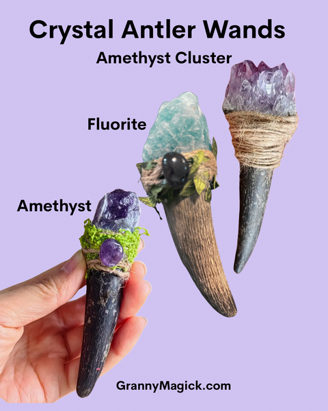 Crystal Antler Wands