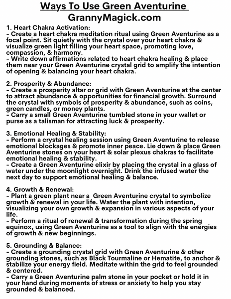 Green Aventurine Crystals 1 ounce