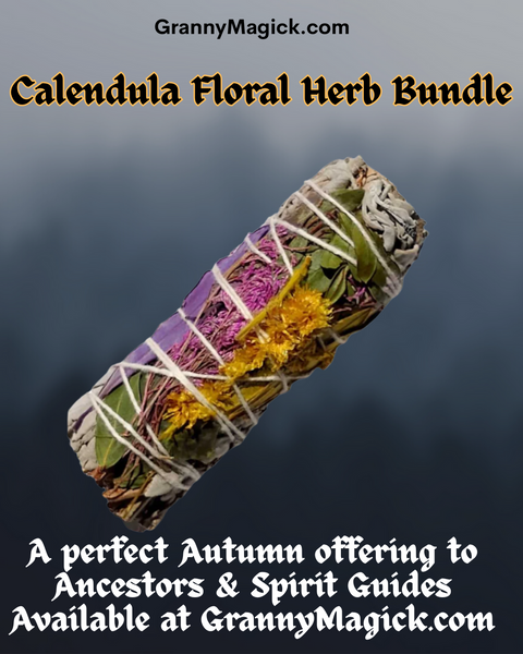 Calendula Floral Herb Bundle Smudge