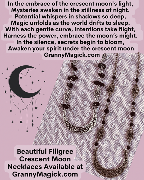 Filigree Crescent Moon Necklace