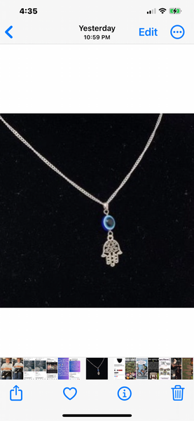 Hamsa Hand Nazar Bead Pendant