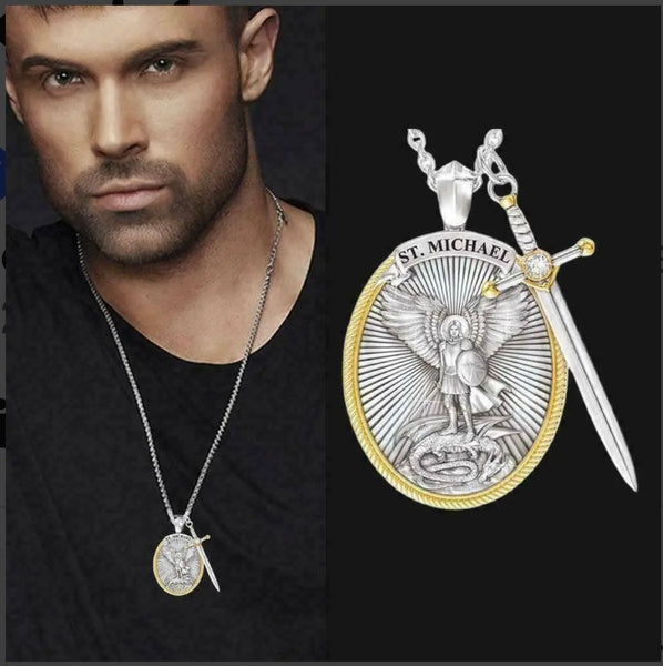 Archangel Michael Pendant #2 & Prayer Card