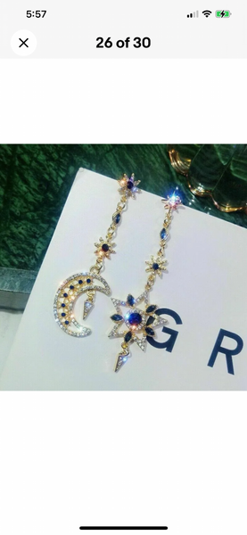 Black ‘n Glitter Celestial Earrings