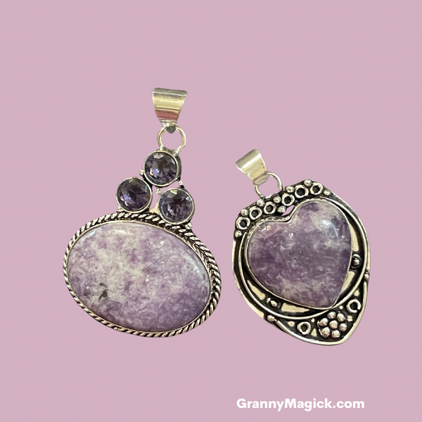 Lepidolite Pendants #161
