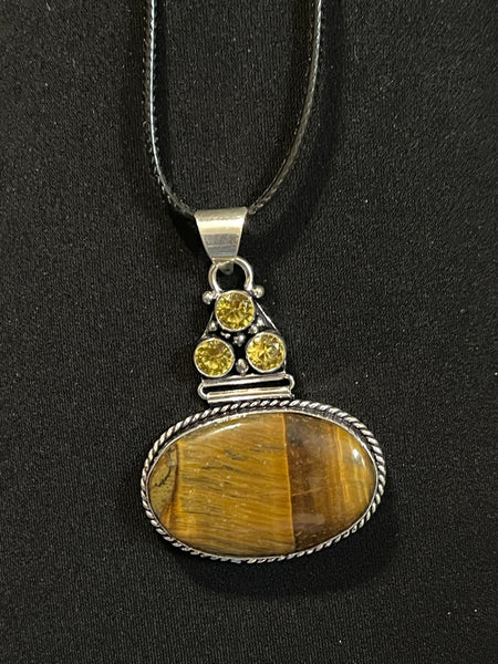 Tiger’s Eye Citrine Pendant #133