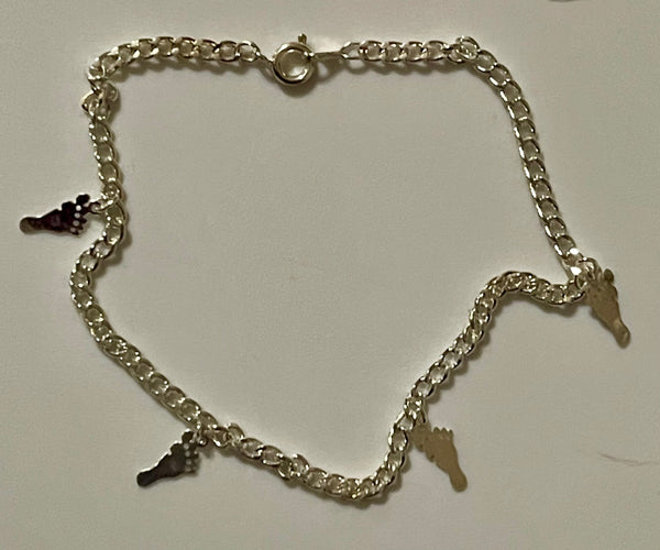Assorted Silvertone Anklets