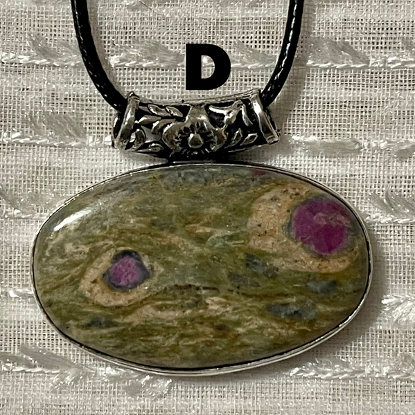 Ruby in Fuscite Pendants #402