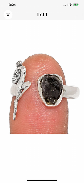 Fairy Shungite Sterling Silver Sz 8 Ring #134