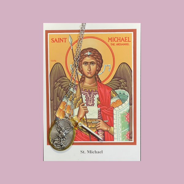 Archangel Michael Pendant #2 & Prayer Card