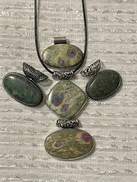 Ruby in Fuscite Pendants #402