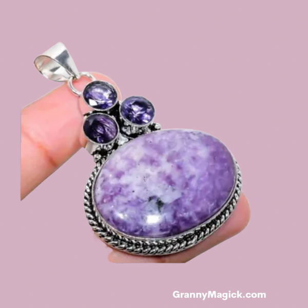 Lepidolite Pendants #161
