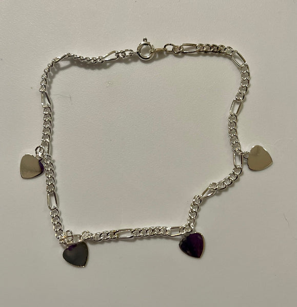 Assorted Silvertone Anklets
