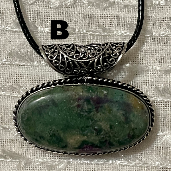 Ruby in Fuscite Pendants #402