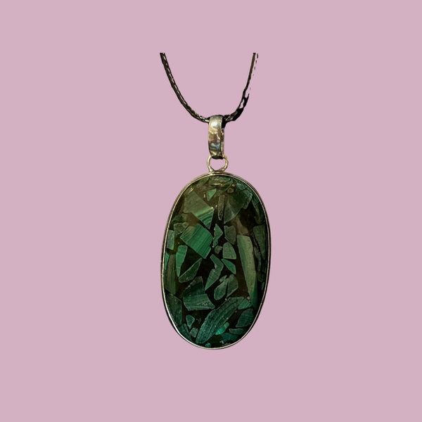 Malachite Copper Pendant #136