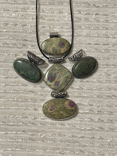 Ruby in Fuscite Pendants #402