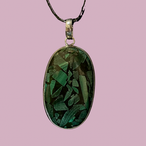 Malachite Copper Pendant #136
