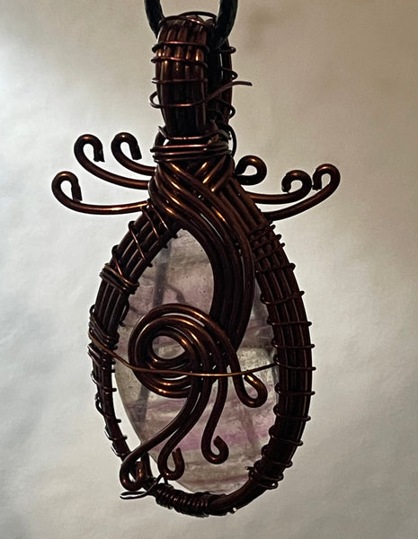 Copper Wrapped Fluorite Pendants #143